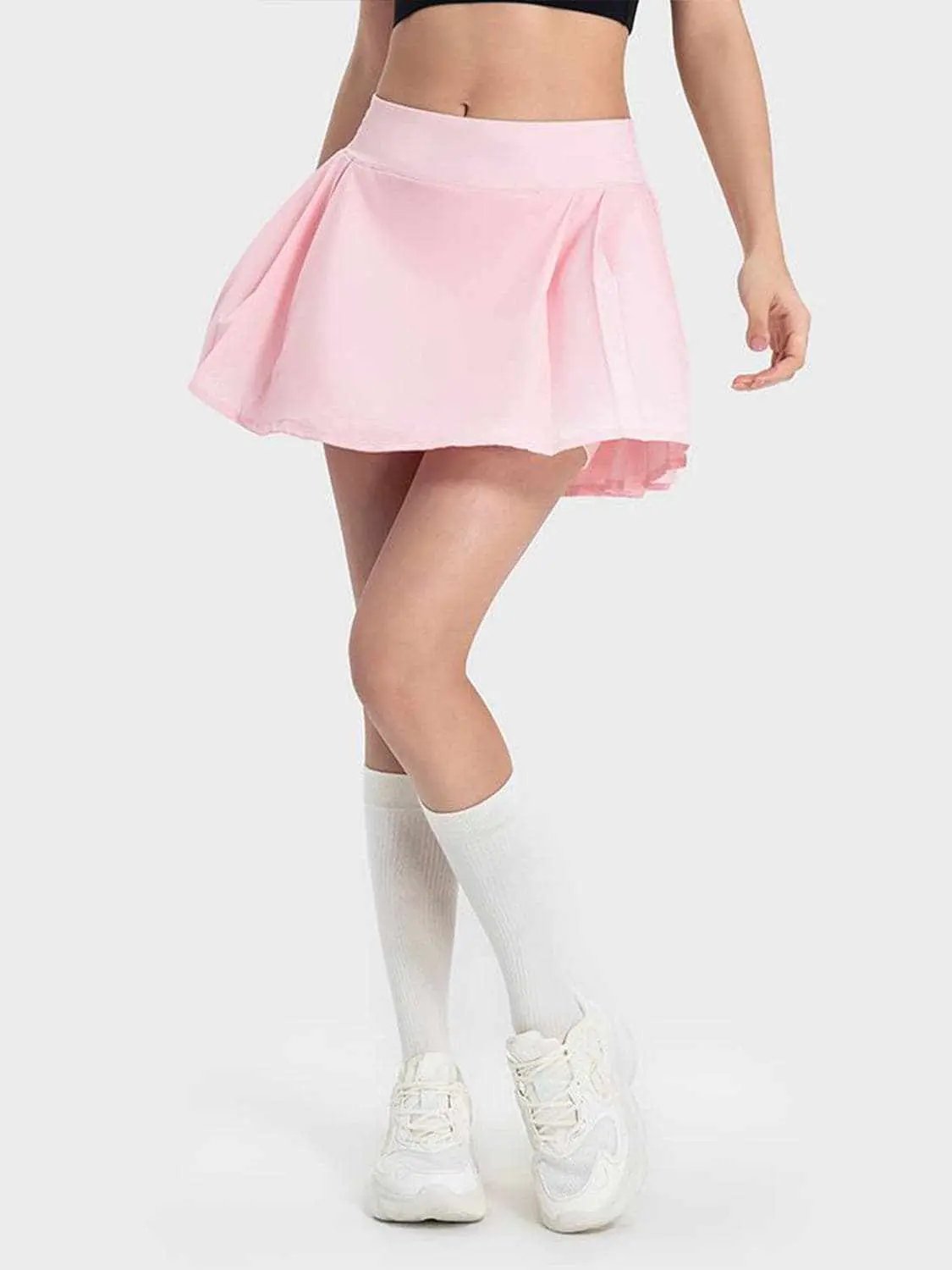 Mid-rise pleated active skirt - Love Salve